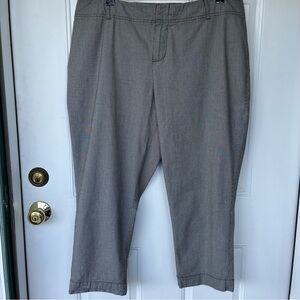 •Coldwater Creek• Natural Fit Gray Striped Cropped Pants - Size 18W